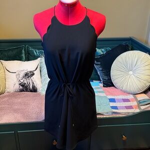 Naked Zebra Black Halter Mini Dress